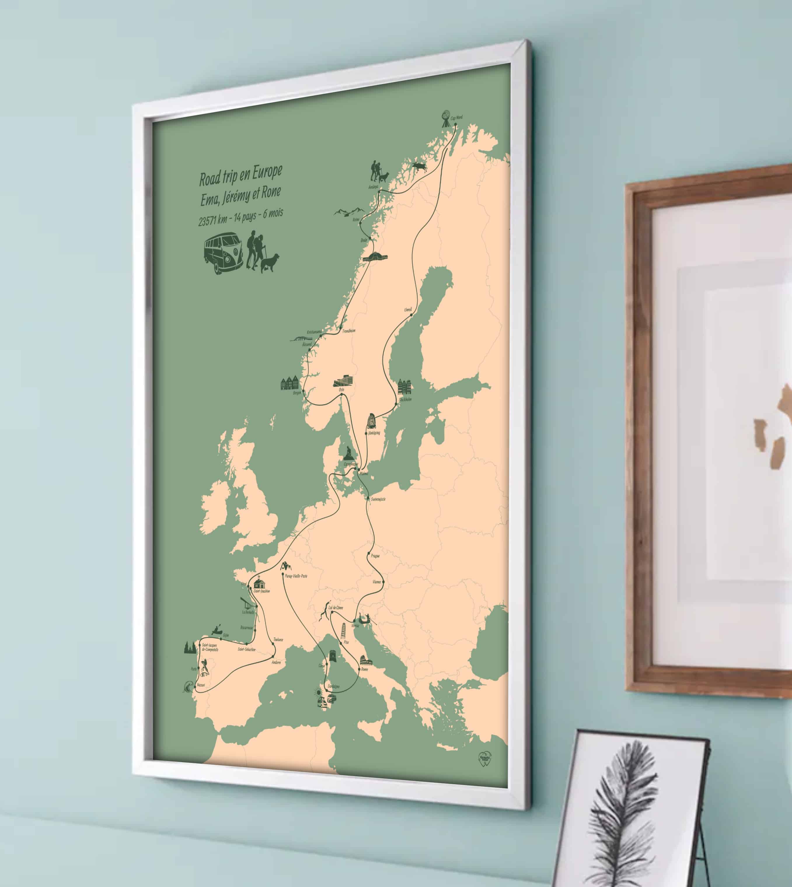 Voyage en Europe : un créateur de carte pour le retranscrire