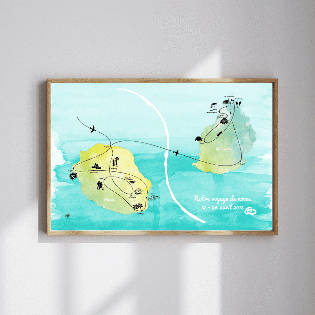 affiche personnalisée lune de miel