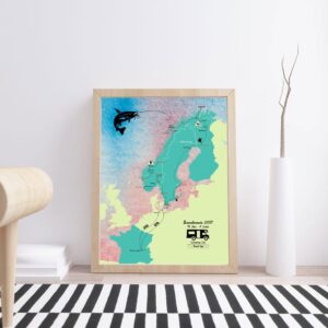 Carte de voyage personnalisée – Poster